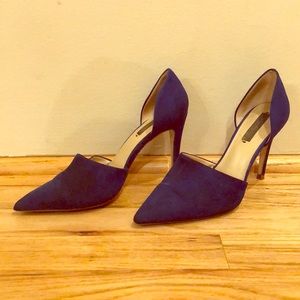 Like-New Royal Blue Suede Pumps